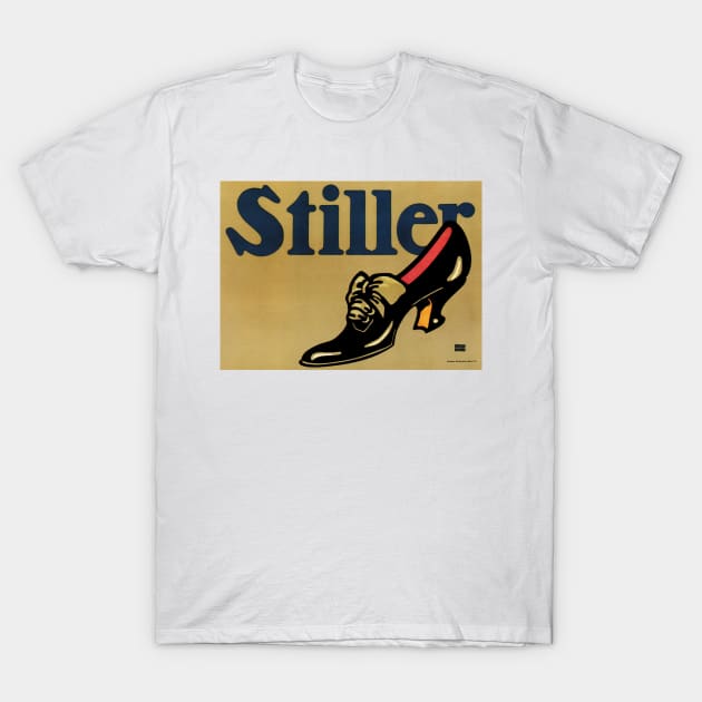 STILLER SHOES Retro German Plakatstil Graphic Design Advertisement by Lucian Bernhard c1913 T-Shirt by vintageposters